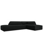 Canapé d'angle droit 4 places Sao noir - 273x180x69 cm