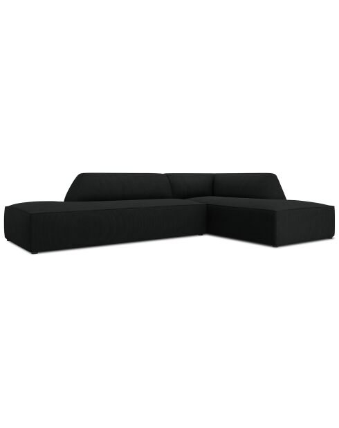 Canapé d'angle droit 4 places Sao noir - 273x180x69 cm