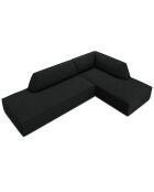 Canapé d'angle droit 4 places Sao noir - 273x180x69 cm