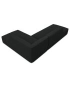 Canapé d'angle droit 4 places Sao noir - 273x180x69 cm