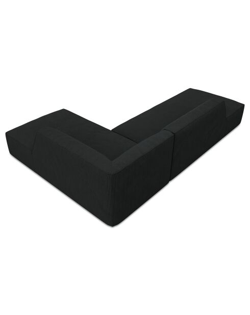 Canapé d'angle droit 4 places Sao noir - 273x180x69 cm