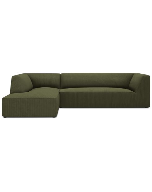 Canapé d'angle gauche 4 places Sao vert - 273x180x69 cm