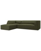 Canapé d'angle gauche 4 places Sao vert - 273x180x69 cm