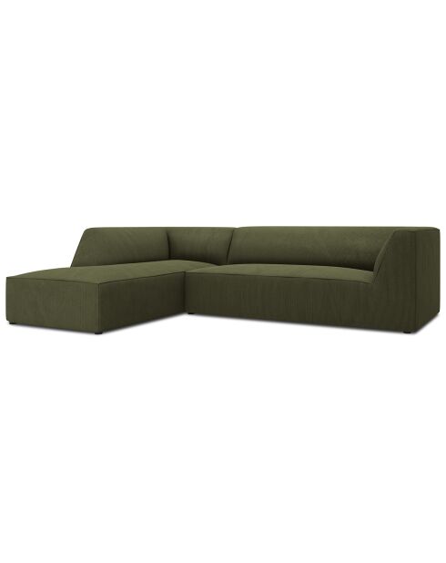 Canapé d'angle gauche 4 places Sao vert - 273x180x69 cm