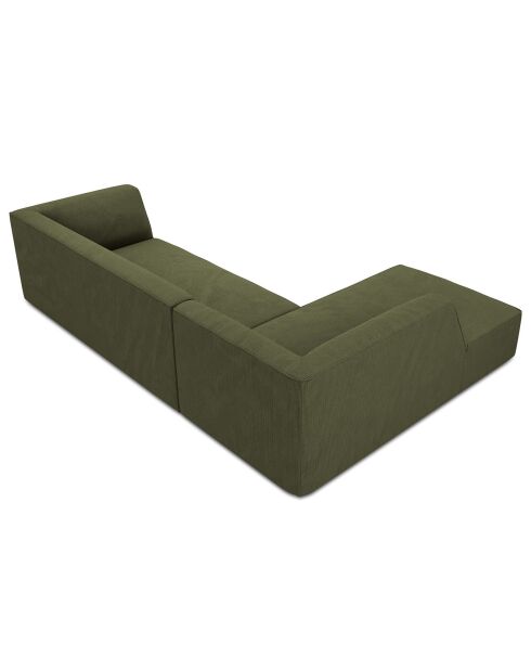 Canapé d'angle gauche 4 places Sao vert - 273x180x69 cm