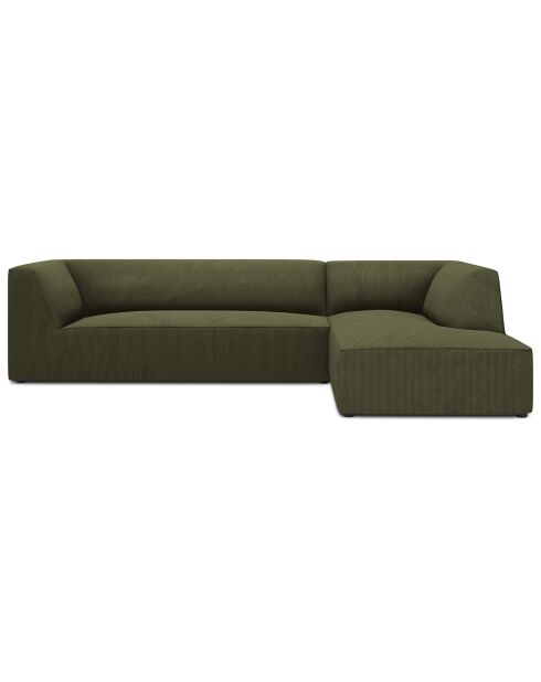 Canapé d'angle droit 4 places Sao vert - 273x180x69 cm