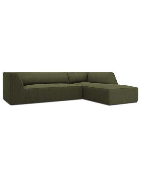 Canapé d'angle droit 4 places Sao vert - 273x180x69 cm