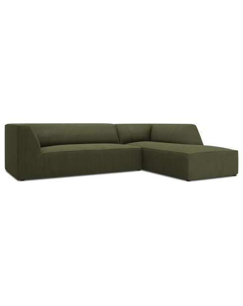 Canapé d'angle droit 4 places Sao vert - 273x180x69 cm