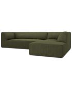 Canapé d'angle droit 4 places Sao vert - 273x180x69 cm