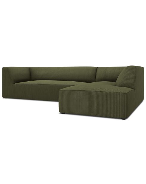 Canapé d'angle droit 4 places Sao vert - 273x180x69 cm
