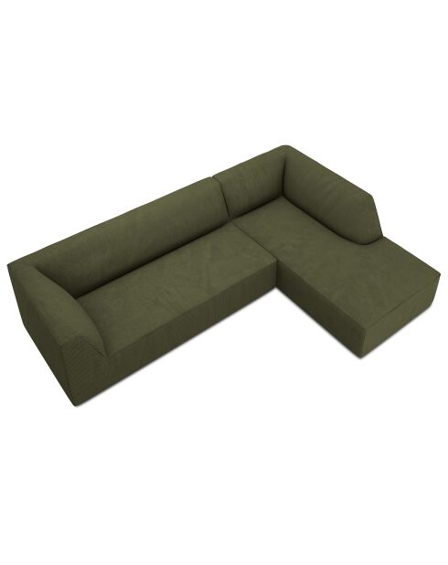 Canapé d'angle droit 4 places Sao vert - 273x180x69 cm