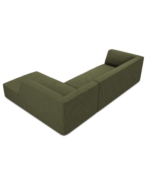 Canapé d'angle droit 4 places Sao vert - 273x180x69 cm