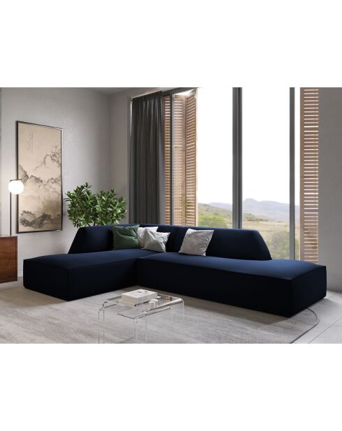 Linkes Ecksofa 4 Sitze königsblauer Sao-Samt - 273x180x69 cm