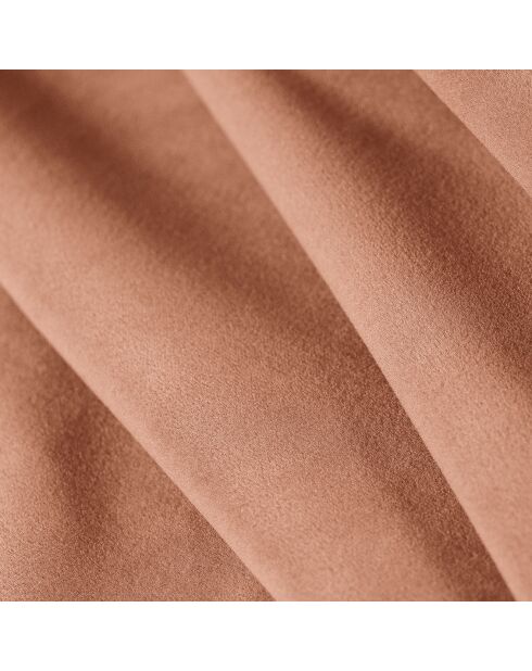Sofá de esquina izquierda de 4 plazas de terciopelo rosa Sao - 273x180x69 cm