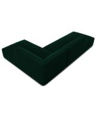 Canapé d'angle droit 4 places velours Sao vert bouteille - 273x180x69 cm