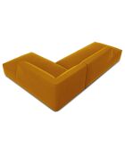 Canapé d'angle droit 4 places velours Sao jaune - 273x180x69 cm