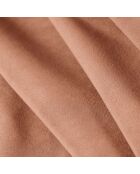 Canapé d'angle droit 4 places velours Sao rose - 273x180x69 cm