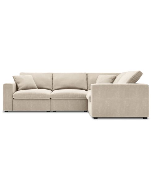 Canapé d'angle droit 6 places Modulaire Galaxy beige - 320x226x90 cm