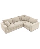 Canapé d'angle droit 6 places Modulaire Galaxy beige - 320x226x90 cm