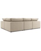 Canapé d'angle droit 6 places Modulaire Galaxy beige - 320x226x90 cm