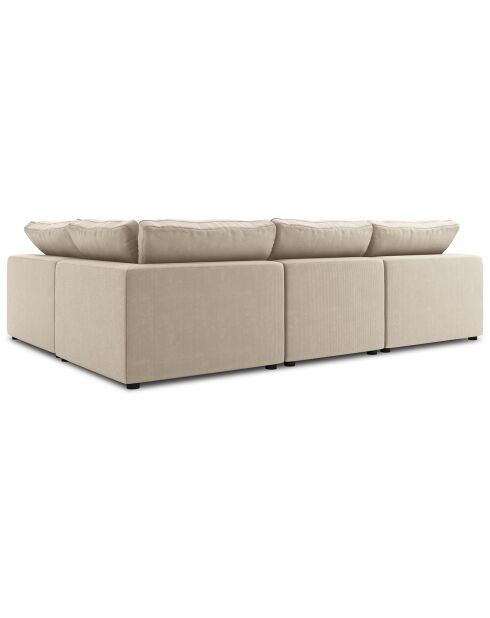 Canapé d'angle droit 6 places Modulaire Galaxy beige - 320x226x90 cm