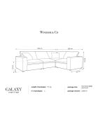 Canapé d'angle droit 6 places Modulaire Galaxy beige - 320x226x90 cm