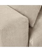 Canapé d'angle droit 6 places Modulaire Galaxy beige - 320x226x90 cm