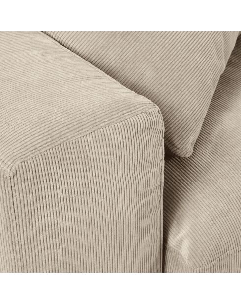 Canapé d'angle droit 6 places Modulaire Galaxy beige - 320x226x90 cm