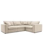 Canapé d'angle droit 6 places Modulaire Galaxy beige - 320x226x90 cm