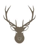Sticker Cerf gris - 30x35 cm