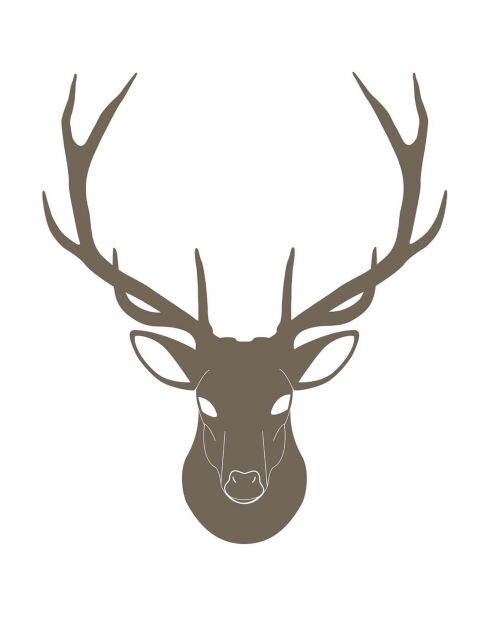 Sticker Cerf gris - 30x35 cm