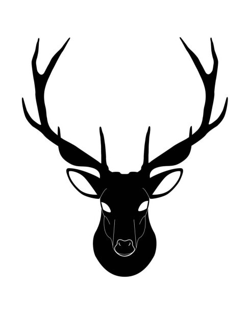 Sticker Cerf noire - 30x35 cm