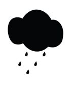 Sticker ardoise Pluie noire - 30x40 cm
