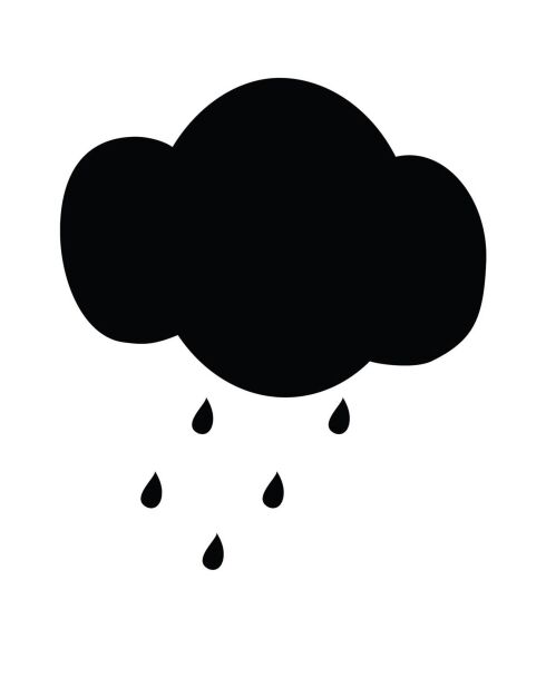 Sticker ardoise Pluie noire - 30x40 cm