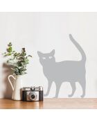 Sticker Chat gris - 30x40 cm
