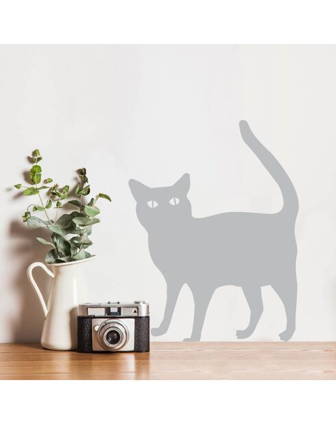 Sticker Chat gris - 30x40 cm