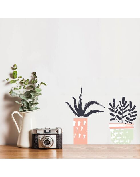 Sticker 5 plantes multicolore - 20x100 cm