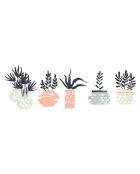 Sticker 5 plantes multicolore - 20x100 cm