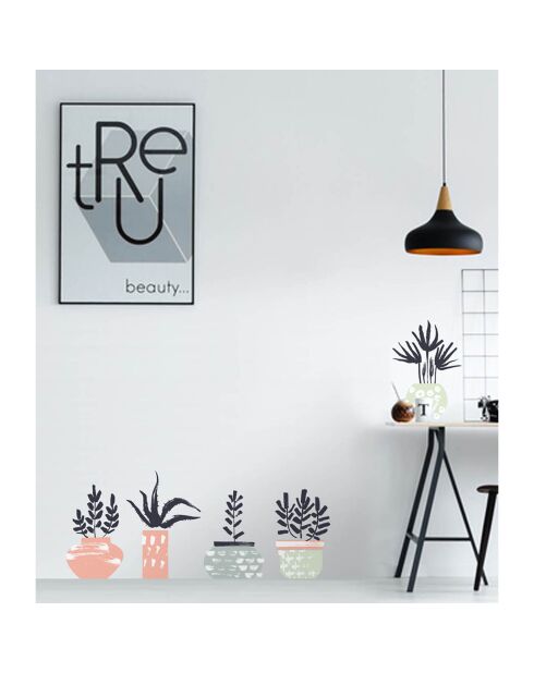 Sticker 5 plantes multicolore - 20x100 cm