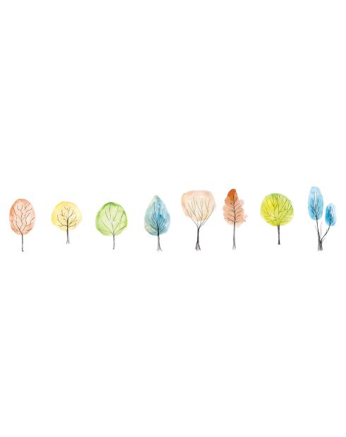 Ensemble d'autocollants d'arbres multicolore - 20x100 cm