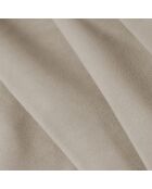 Canapé d'angle panoramique gauche velours Sao 7 places beige - 366x273x69 cm