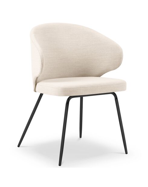 Chaise Némésis beige clair - 57x54x81 cm