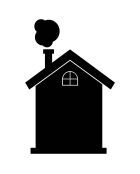 Sticker ardoise Maison noir - 40x60 cm
