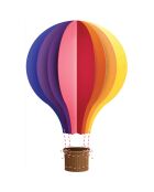 Sticker Chat multicolore - 40x60 cm