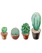 Sticker 4 cactus terracota multicolore - 60x40 cm