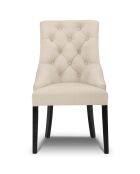 Chaise en Velours Queen beige - 64x57x98 cm