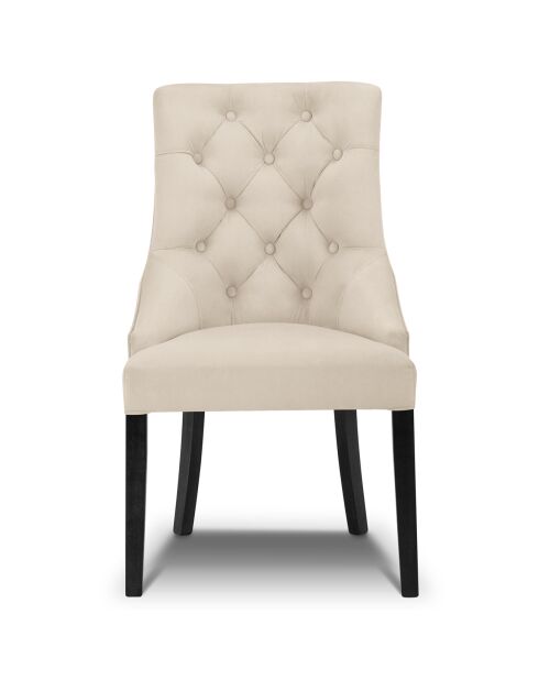 Chaise en Velours Queen beige - 64x57x98 cm