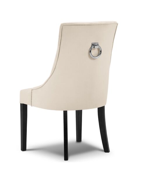 Chaise en Velours Queen beige - 64x57x98 cm