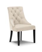Chaise en Velours Queen beige - 64x57x98 cm