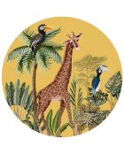 Set de table Parc safari circulaire individuel multicolore - D.40 cm
